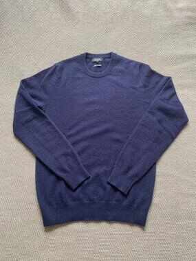 Galleries Lafayette men's navy cashmere crewneck sweater small